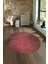 Dijital Kaymaz Taban Yıkanabilir Modern Desen Yuvarlak Mutfak Salon Halısı, N-Y-MODERN-111-BORDO, 4