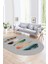 Dijital Kaymaz Yıkanabilir Modern Desen Oval Yolluk Mutfak Salon Halısı, N-O-MODERN-114-GRİ, 1
