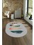 Dijital Kaymaz Yıkanabilir Modern Desen Oval Yolluk Mutfak Salon Halısı, N-O-MODERN-114-GRİ, 4