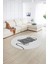 Dijital Kaymaz Taban Yıkanabilir Modern Desen Yuvarlak Mutfak Salon Halısı, N-Y-Modern-61-Gri, 2