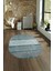 Dijital Kaymaz Yıkanabilir Modern Desen Oval Yolluk Mutfak Salon Halısı, N-O-Modern-83-Turkuaz, 4