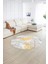 Dijital Kaymaz Taban Yıkanabilir Modern Desen Yuvarlak Mutfak Salon Halısı, N-Y-Modern-98-Gri, 2