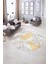 Dijital Kaymaz Taban Yıkanabilir Modern Desen Yuvarlak Mutfak Salon Halısı, N-Y-Modern-98-Gri, 5