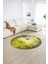 Dijital Kaymaz Taban Yıkanabilir Modern Desen Yuvarlak Mutfak Salon Halısı, N-Y-MODERN-109-SARI, 2