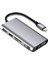 10 In 1 Type-C To VGA HDMI USB C Ethernet Aux Kart Okuyucu Macbook Uyumlu USB Hub Adaptör 4