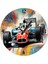 Eski Formula 1 Aracı Desenli Duvar Saati 1