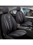 Nissan x Trail Uyumlu Deri Detaylı Oto Koltuk Kılıfı Ön Arka Takım Vista Model Siyah Sc 1