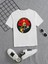Rahat Kalıp Pamuklu Baskılı Beyaz Çocuk T-Shirt 1