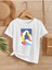 Rahat Kalıp Pamuklu Baskılı Beyaz Çocuk T-Shirt 1