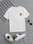 Rahat Kalıp Pamuklu Baskılı Beyaz Çocuk T-Shirt 1