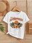 Rahat Kalıp Pamuklu Baskılı Beyaz Çocuk T-Shirt 1
