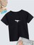 Rahat Kalıp Pamuklu Baskılı Siyah Çocuk T-Shirt 1