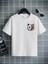 Rahat Kalıp Pamuklu Baskılı Beyaz Çocuk T-Shirt 1
