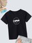 Rahat Kalıp Pamuklu Baskılı Siyah Çocuk T-Shirt 1
