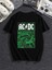 Acdcyeşil Baskı Oversize Tshirt 1