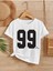 Rahat Kalıp Pamuklu Baskılı Beyaz Çocuk T-Shirt 1