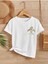 Rahat Kalıp Pamuklu Baskılı Beyaz Çocuk T-Shirt 1