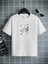 Rahat Kalıp Pamuklu Baskılı Beyaz Çocuk T-Shirt 1