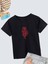 Rahat Kalıp Pamuklu Baskılı Siyah Çocuk T-Shirt 1
