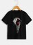 Rahat Kalıp Pamuklu Kart-Iskelet Baskılı Çocuk T-Shirt 1