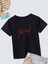 Rahat Kalıp Pamuklu Baskılı Siyah Çocuk T-Shirt 1
