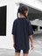 Çocuk Oversize Tatlı Kedi Pamuklu Bisiklet Yaka T-Shirt 2