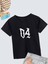 Rahat Kalıp Pamuklu Baskılı Siyah Çocuk T-Shirt 1