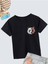 Rahat Kalıp Pamuklu Baskılı Siyah Çocuk T-Shirt 1
