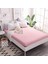 Pembe Renkli Pamuklu Penye Kumaştan Tek/çift Kişilik Lastikli Fitted Çarşaf 1