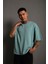 Oversize Düz Pamuklu T-Shirt 5