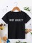 Rahat Kalıp Pamuklu Riot Society Baskılı Siyah Çocuk T-Shirt 1