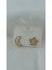 Kadın Ay Yıldız Model Küpe Gold Renk 3