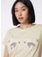 Bisiklet Yaka Bej Kadın T-Shirt W4GI48K9RM1-F1CC 3