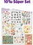 10 Sayfa Sevimli Hayvan Sticker Set -Planner Ajanda Bullet Journal Için Uygun Set 1