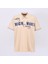Erkek Kısa Kol Polo Yaka Baskılı Büyük Beden T-Shirt - BPL-400377 - Bej 1