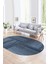 Dijital Kaymaz Yıkanabilir Modern Desen Oval Yolluk Mutfak Salon Halısı, N-O-Modern-34-Mavi, 1