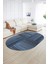 Dijital Kaymaz Yıkanabilir Modern Desen Oval Yolluk Mutfak Salon Halısı, N-O-Modern-34-Mavi, 2