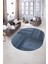 Dijital Kaymaz Yıkanabilir Modern Desen Oval Yolluk Mutfak Salon Halısı, N-O-Modern-34-Mavi, 5
