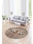 Dijital Kaymaz Taban Yıkanabilir Modern Desen Yuvarlak Mutfak Salon Halısı, N-Y-Modern-115-Kahve, 1