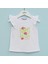 Kız Çocuk Kısa Kol Tişört - 32422 - Beyaz 1