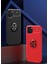 Apple iPhone 13 - Uyumlu Zore Ravel Silikon Kapak-Siyah-Kırmızı 5