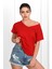 Kadın V Yaka Kısa Kollu T-Shirt 1478-23 5