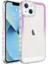 Apple iPhone 14 Plus - Uyumlu Simli ve Renk Geçiş Tasarımlı Lens Korumalı Zore Park Kapak-Mor-Beyaz 1