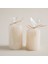 Helen 6x8 cm Sütun Mum Krem Krem 5