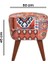 Just Home Retro Kare Dijital Patchwork Puf - Renkli 6