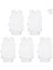 Beyaz Renk Bodysuit Kolsuz 5'li Set %100 Pamuk Beyaz Renk Kolsuz Bebek Atlet Seti 1