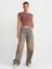 71464 Önü Parçalı Baggy Denim Pantolon-Tint 1