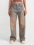 71464 Önü Parçalı Baggy Denim Pantolon-Tint 3