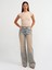 71473 Kirli Görünümlü Wideleg Denim Pantolon-Tint 1