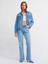 71463 Düşük Bel Flare Denim Pantolon-Mavi 1